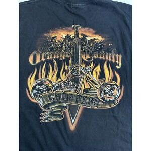 VTG Y2K Orange County Choppers Men's 3XL‎ Black Moto Grunge Biker T-Shirt